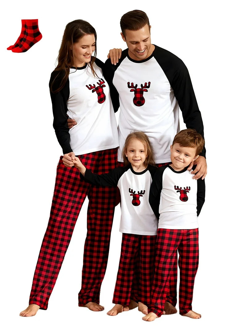 PatPat Christmas Pajamas Family Matching 2 Piece Pjs Sets for Kids Girls Boys Deer Long Sleeve To... | Walmart (US)