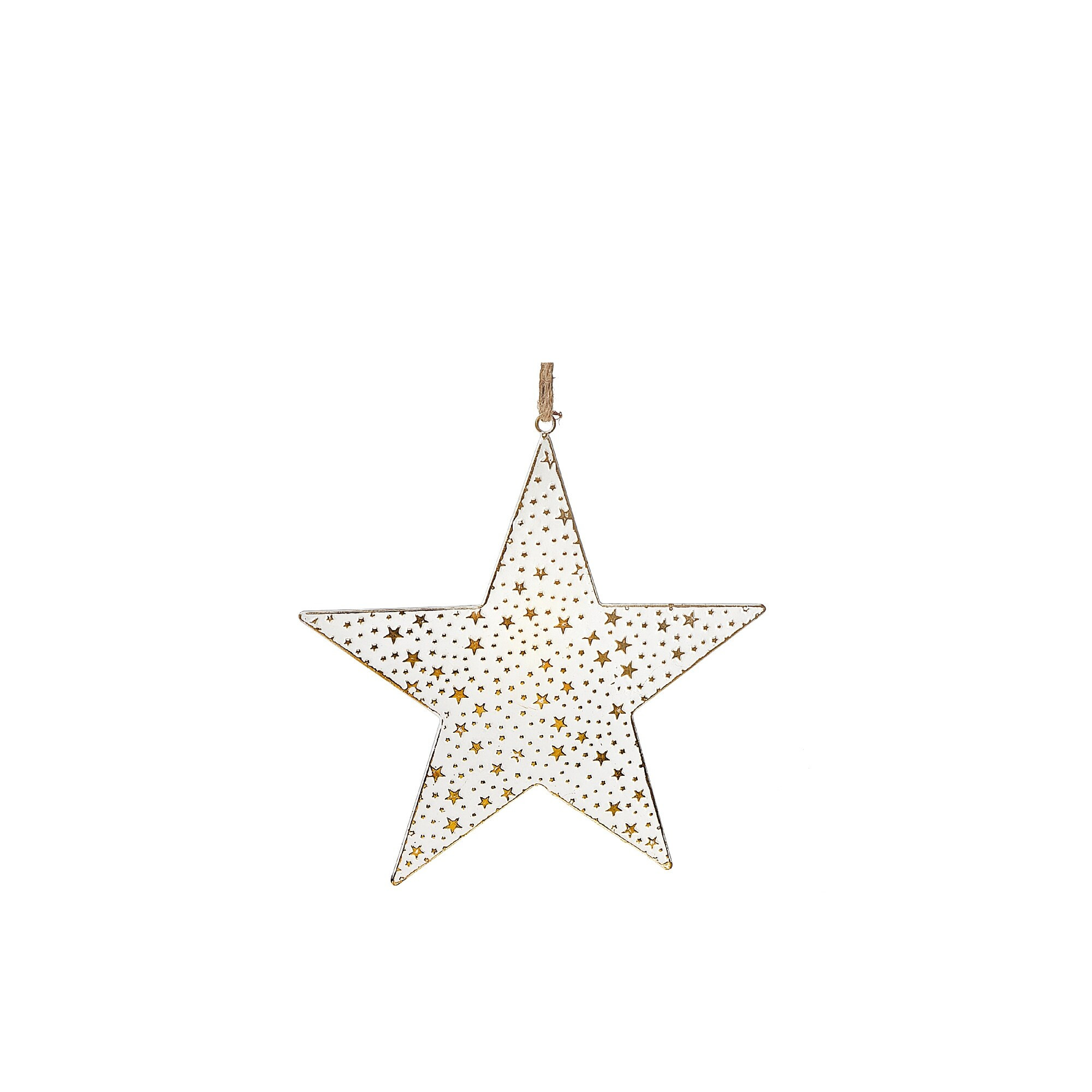 White And Gold Star Ornament Small - Multi | Bed Bath & Beyond