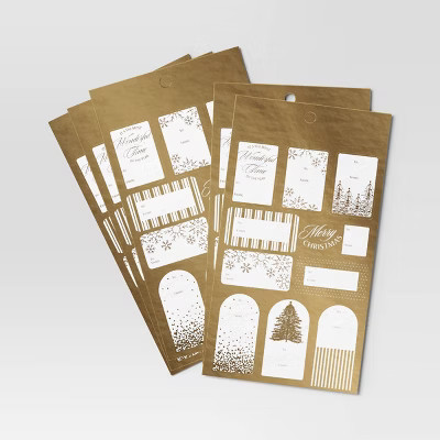 50ct Christmas Gift Tags Peel and Stick Gold - Wondershop™This item is not available | Target