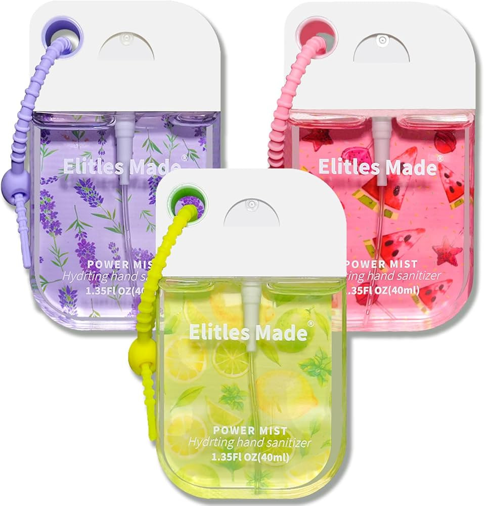 Hand Sanitizer Spray, 3Pack Spray Hand Sanitizer Travel Size With Cute Keychain, Scented Pocket P... | Amazon (US)