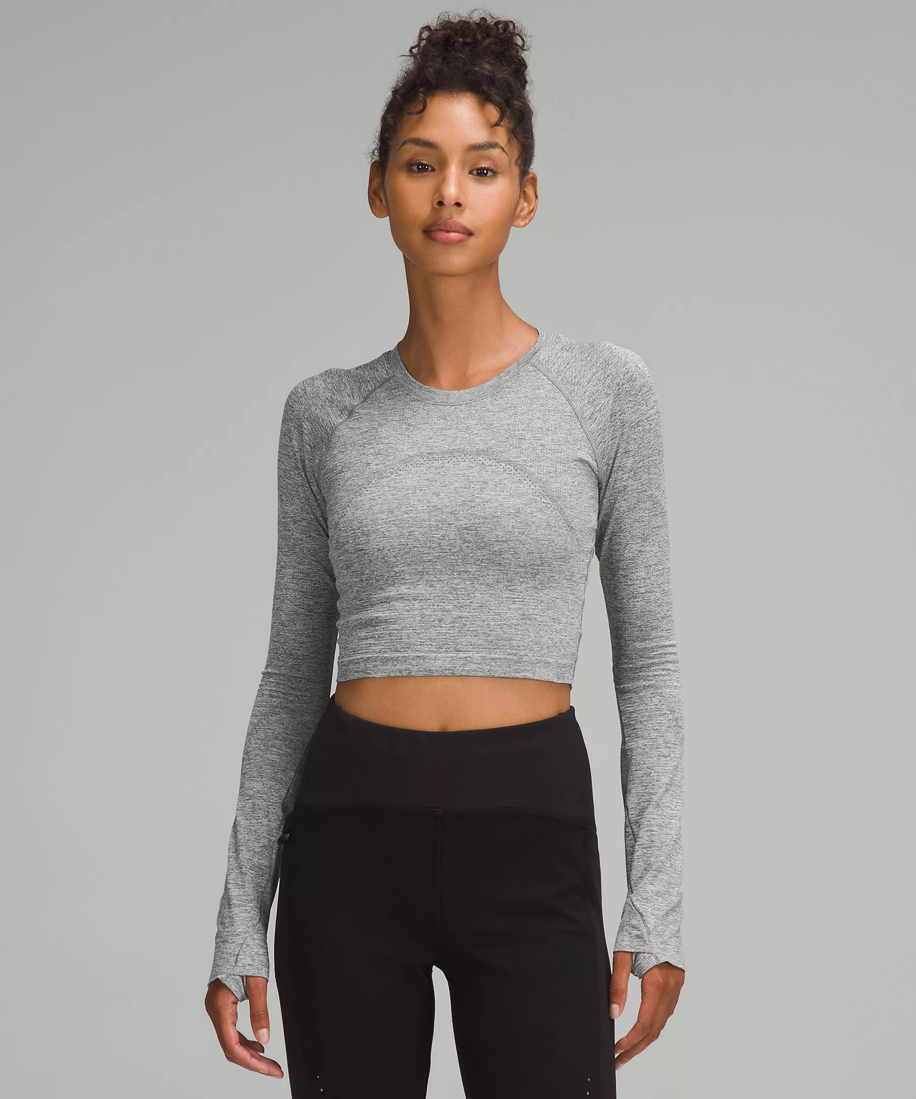 Swiftly Tech Cropped Long-Sleeve Shirt 2.0 | Women's Long Sleeve Shirts | lululemon | Lululemon (US)