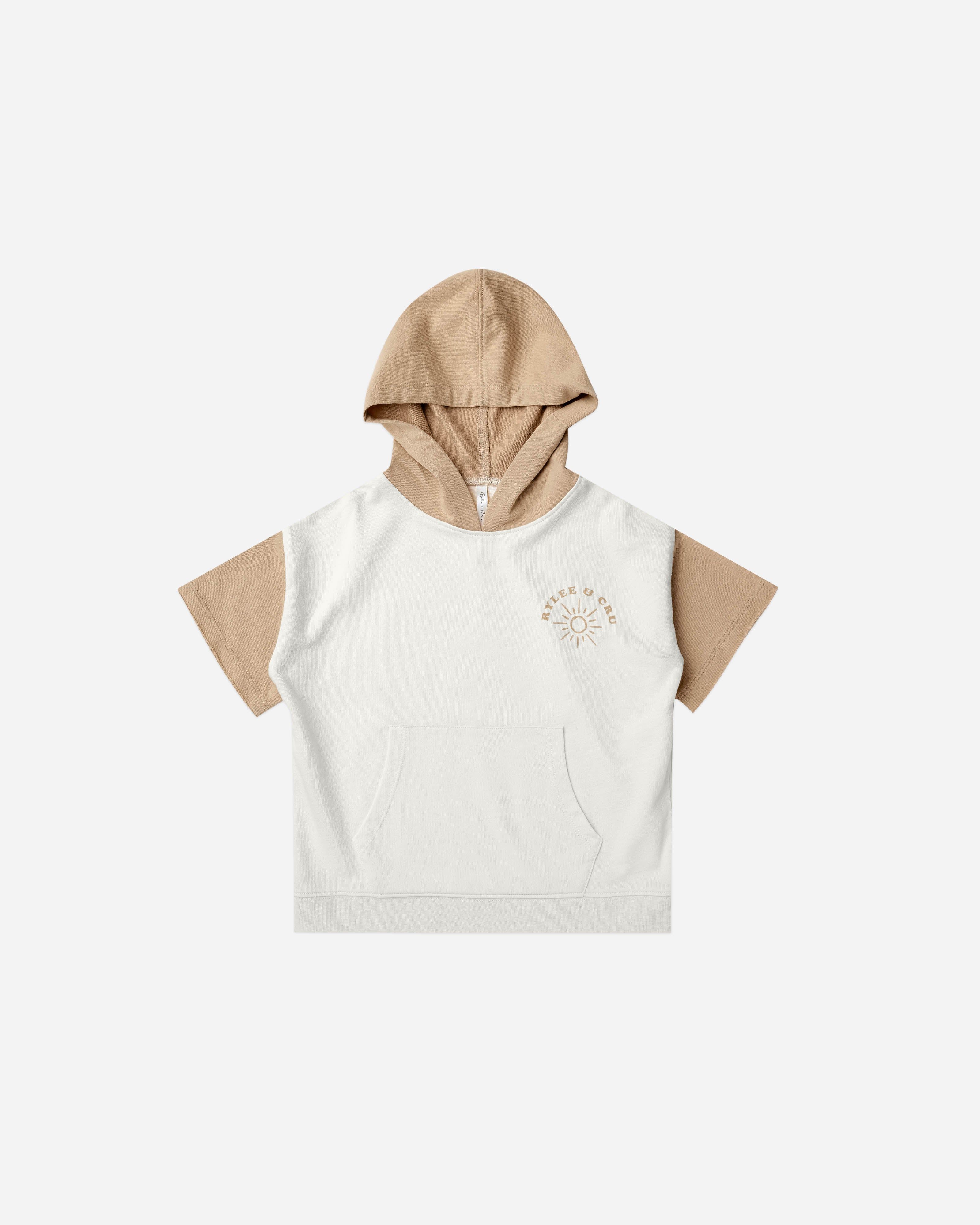 short sleeve hoodie || sun | Rylee + Cru