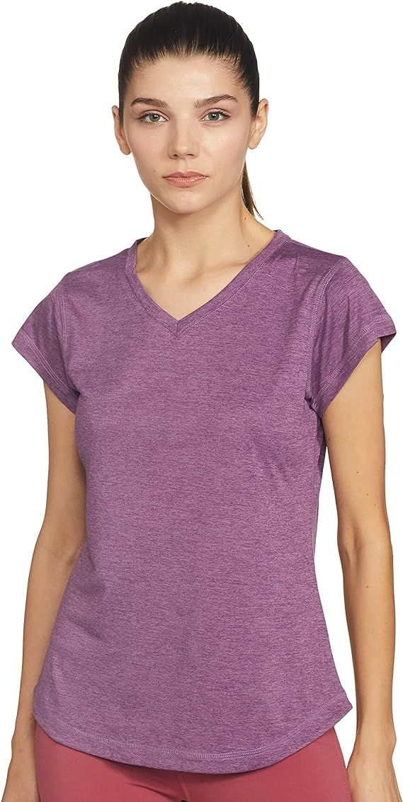 Stylore Women's V-Neck T-Shirt Quick-Dry Yoga Top Workout Sports | Amazon (US)
