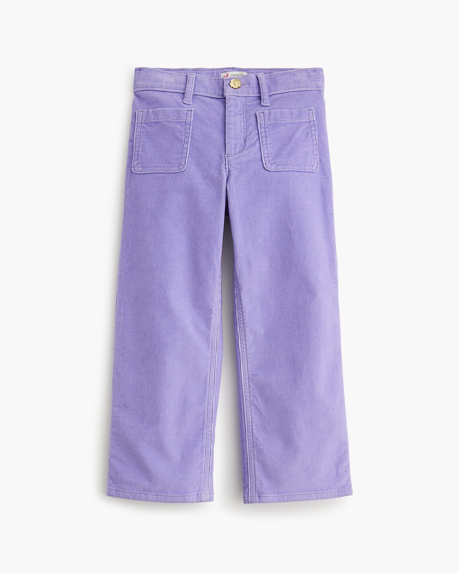 Girls' patch-pocket wide-leg corduroy pant | J.Crew Factory