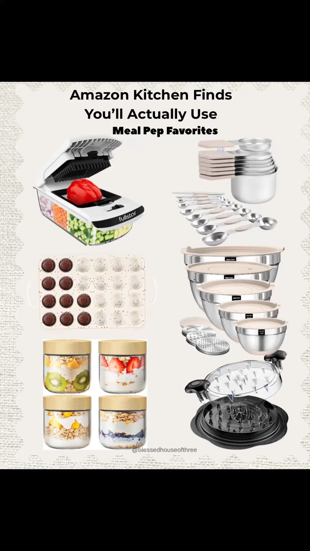 Amazon kitchen finds that make meal prep, food storage, and everyday kitchen routines so much easier. From the veggie chopper and stainless steel mixing bowls to glass meal prep containers, produce keepers, a salad spinner, countertop soap dispensers, and sink essentials, these are practical Amazon kitchen favorites you’ll actually use again and again. Save this roundup if you’re looking for Amazon kitchen gadgets, meal prep essentials, food storage organization, or simple kitchen countertop upgrades that are both functional and cute.

#LTKHome #LTKSaleAlert #LTKmomlife