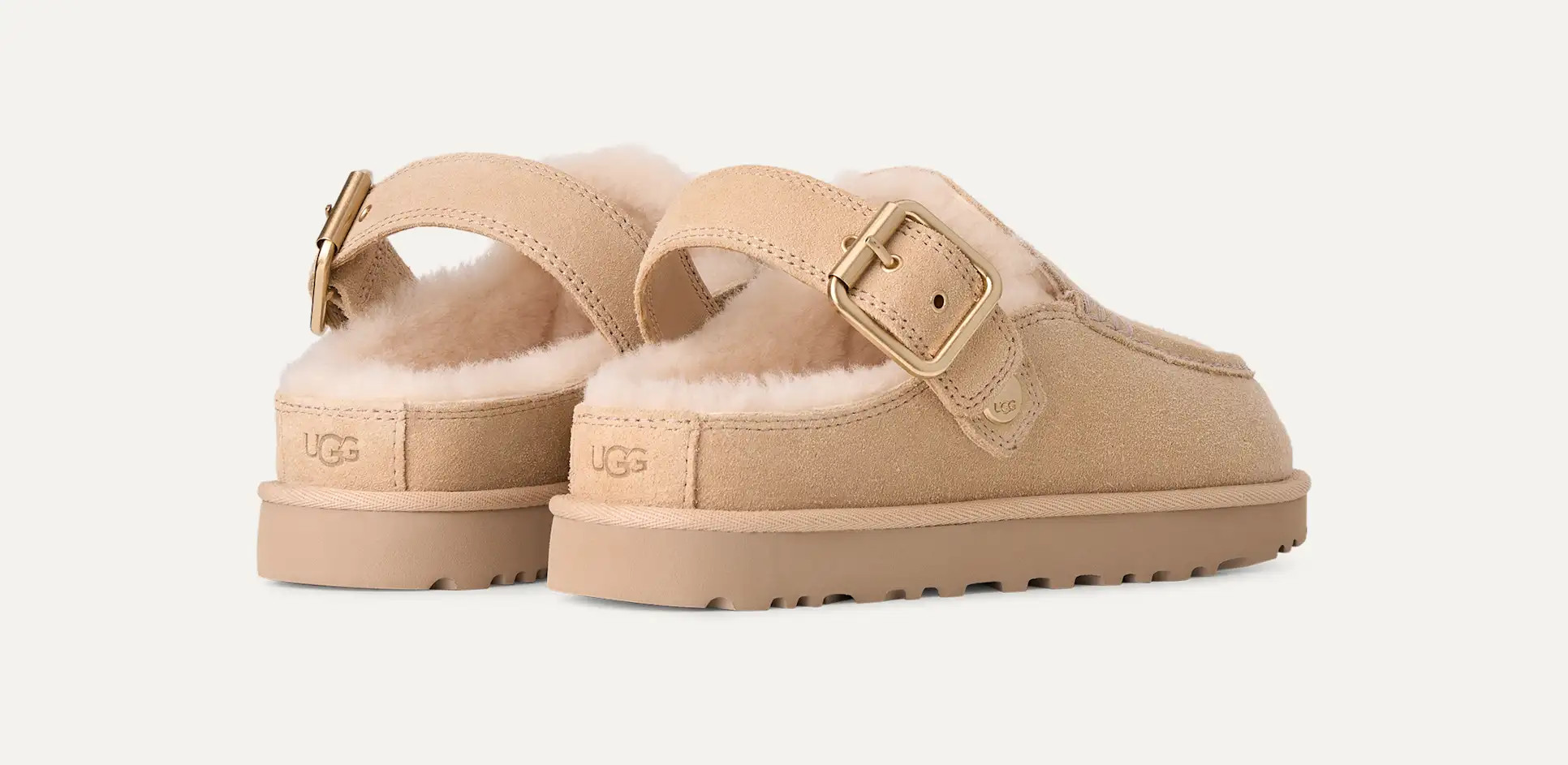 UGG® Women's Goldenstar Evelina Clog Sheepskin Shoes in Chestnut, Size 7 | UGG (US)