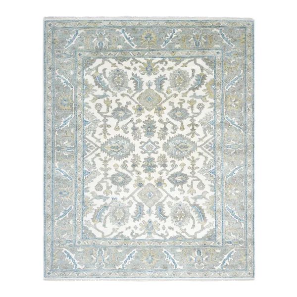Winston Floral Hand-Knotted Gray Area Rug | Wayfair North America