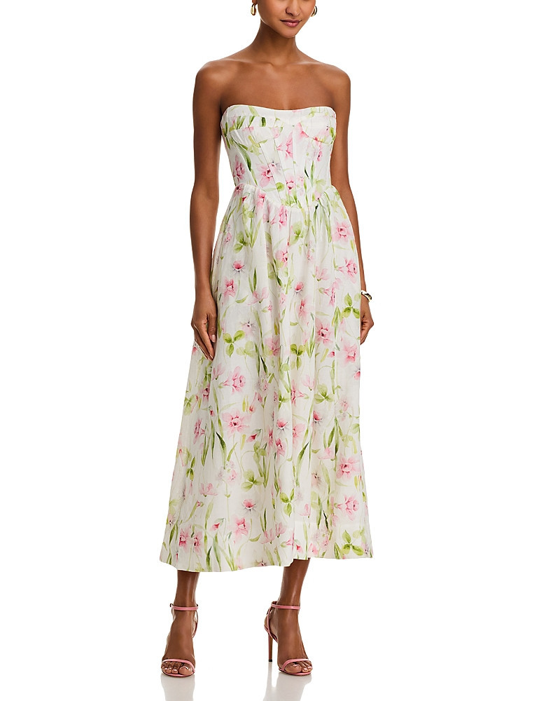 Bardot Lola Floral Corset Midi Dress | Bloomingdale's (US)
