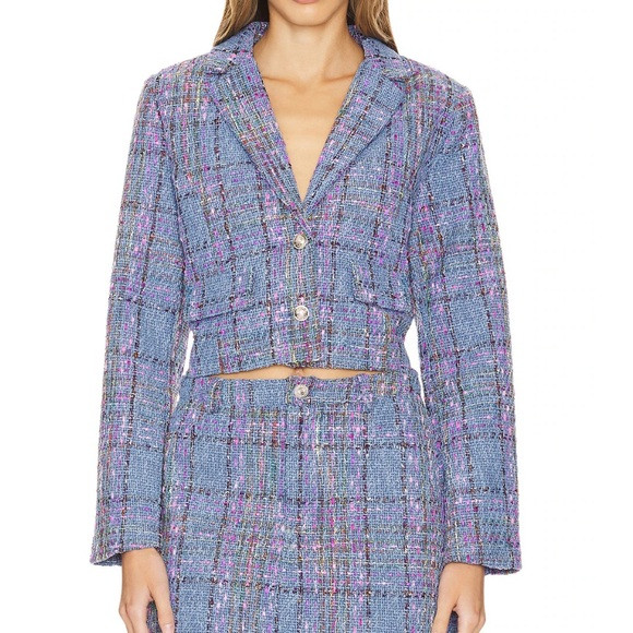 Steve Madden Seraphine Blazer, blue multi, size M, AS-IS | Poshmark