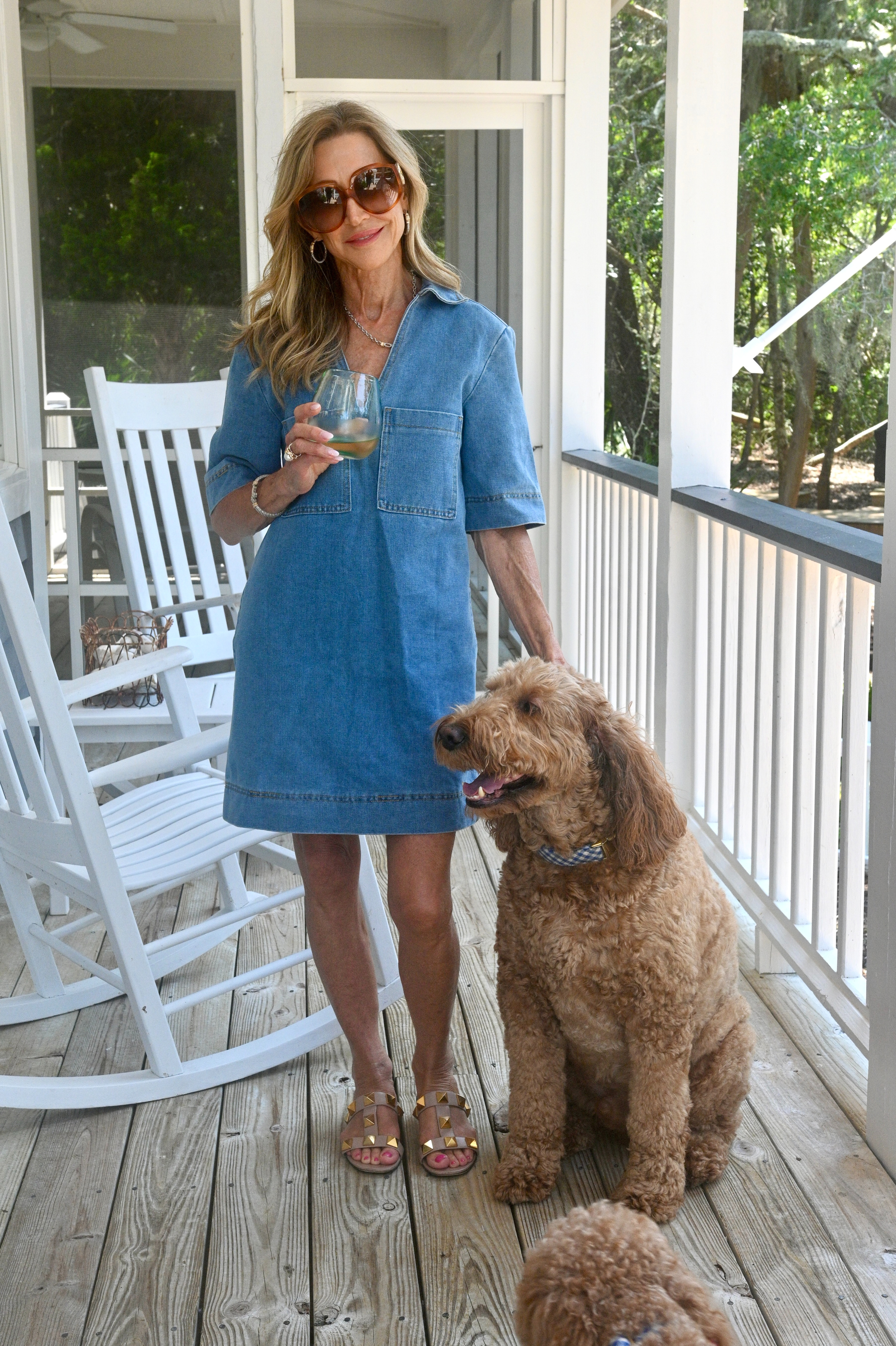 Perfect denim dress for now and later! 

 #LTKootd #LTKSeasonal #LTKOver40