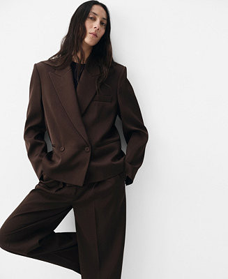 Mango Women's Selection Double-Breasted Suit Jacket - Macy's | Macy's