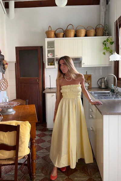 VRG GRL Vacanza Midi Dress // Lemon | VRG Grl
