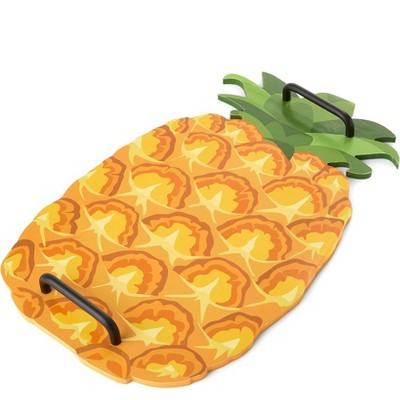 The Lakeside Collection Summertime Fruits Wood Serving Tray - Lemon or Pineapple - Pineapple | Target