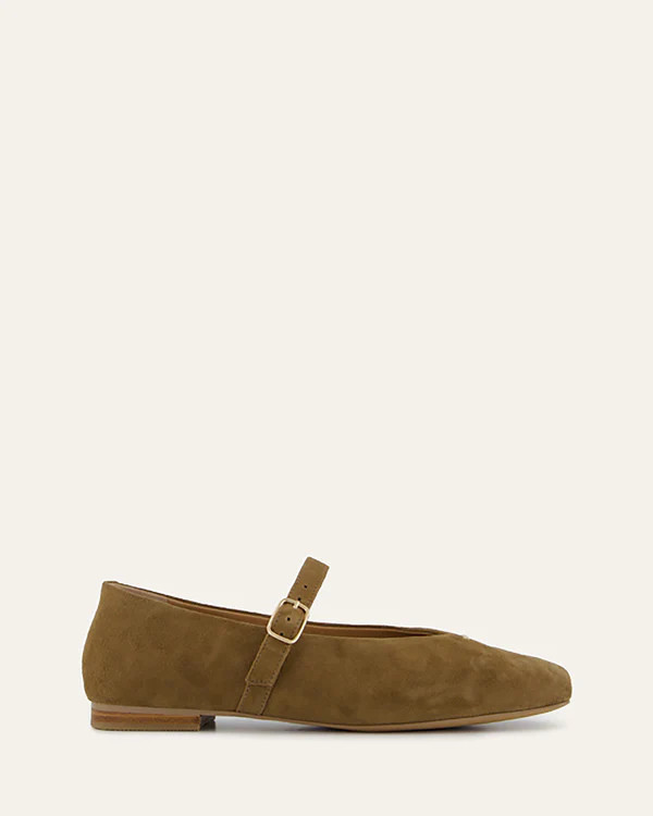 APRIL CASUAL FLATS BARK SUEDE | Jo Mercer (AU)