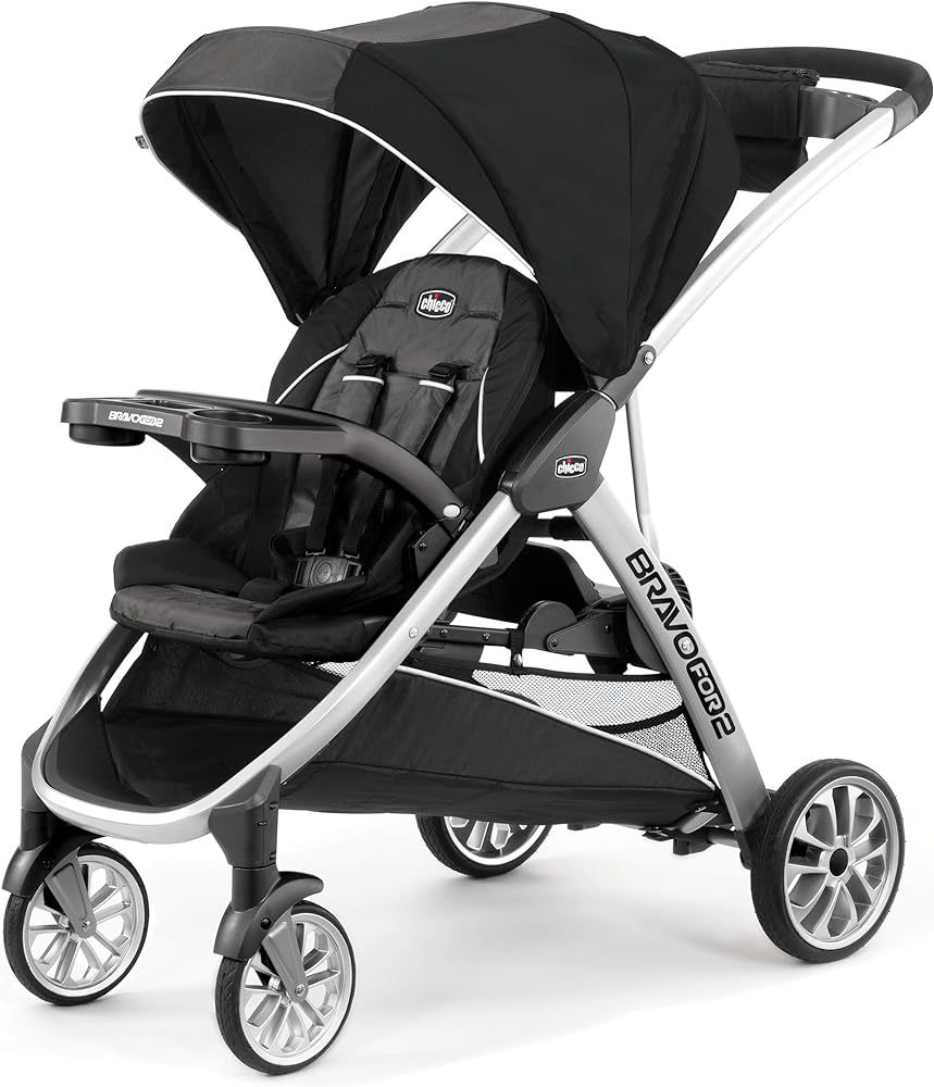 Chicco Bravo For2 Standing/Sitting Double Stroller, Iron | Amazon (US)