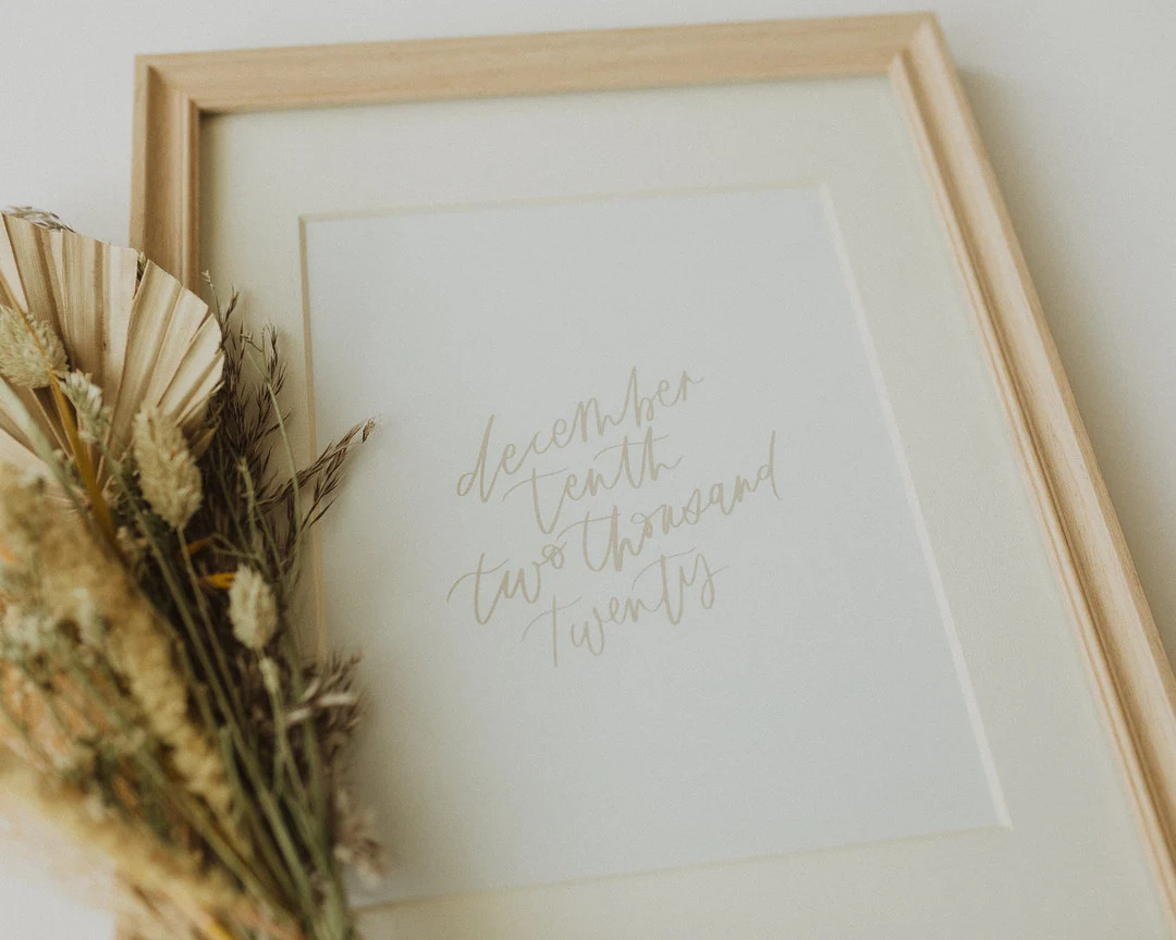 Handwritten Date Print - Etsy | Etsy (US)
