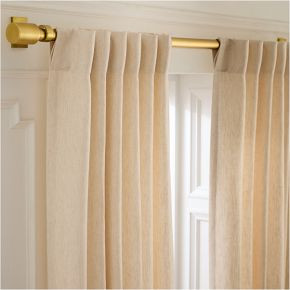 Cortlandt Linen Blend Basketweave Curtain | West Elm (US)