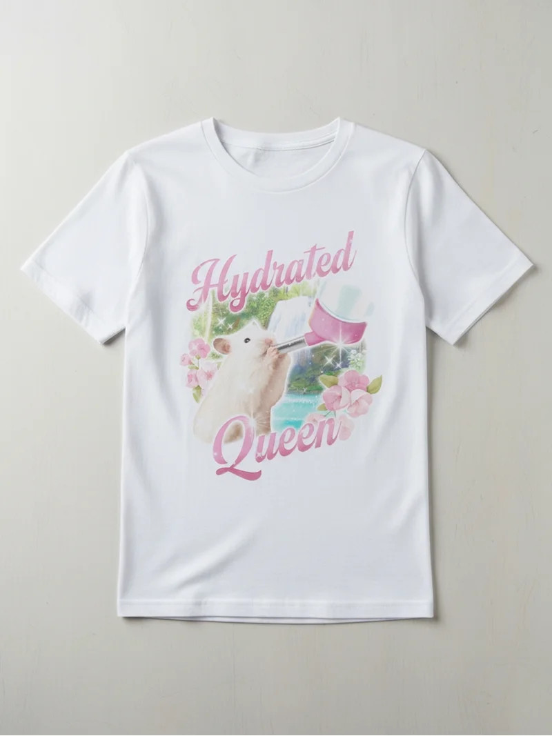 Hydrated Queen Women's Graphic Everyday Tee with Short Sleeves, Sizes XXS-XXL | Walmart (US)