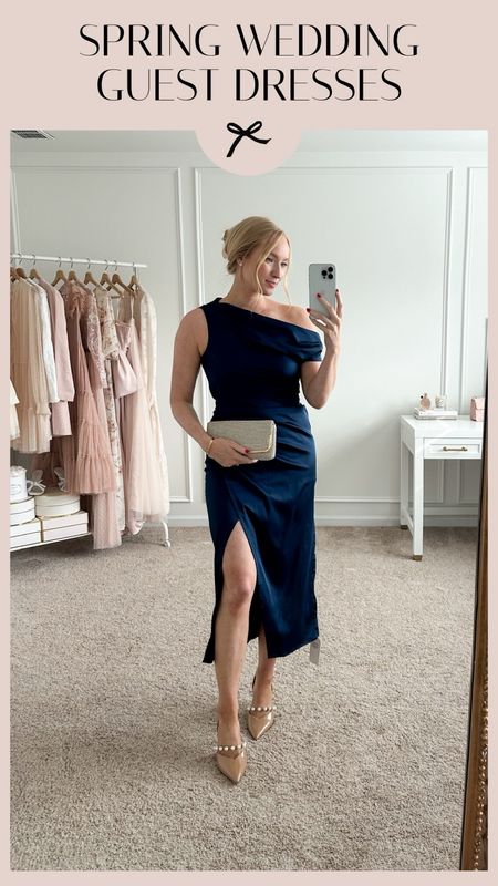 Wedding Guest Dress Idea- this satin draped mini dress from Abercrombie would make a great choice for your next wedding or formal event. Pair it with these pearl detailed heels from Amazon and a clutch to carry your essentials. 
Use the code AMANDAJOHNxSPANX to save on my favorite undergarments 

#LTKwedding #LTKshoecrush #LTKSeasonal