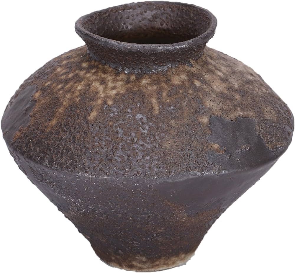 Rustic Ceramic Farmhouse Vase, Vintage Home Decor, Pottery Decorative Vases for Flowers, Table, L... | Amazon (US)