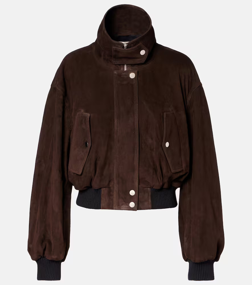 Nour Hammour Briar suede bomber jacket | Mytheresa (US/CA)