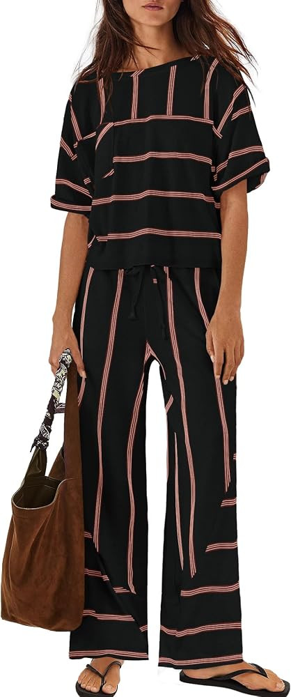 Panadila Women Striped Lounge Sets 2 Piece Summer Travel Sets | Amazon (US)