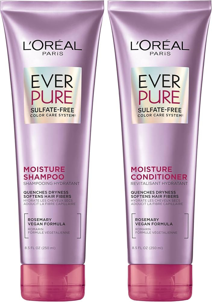 L'Oreal Paris Moisture Sulfate Free Shampoo and Conditioner Set, Hair Care for Color-Treated Hair... | Amazon (US)