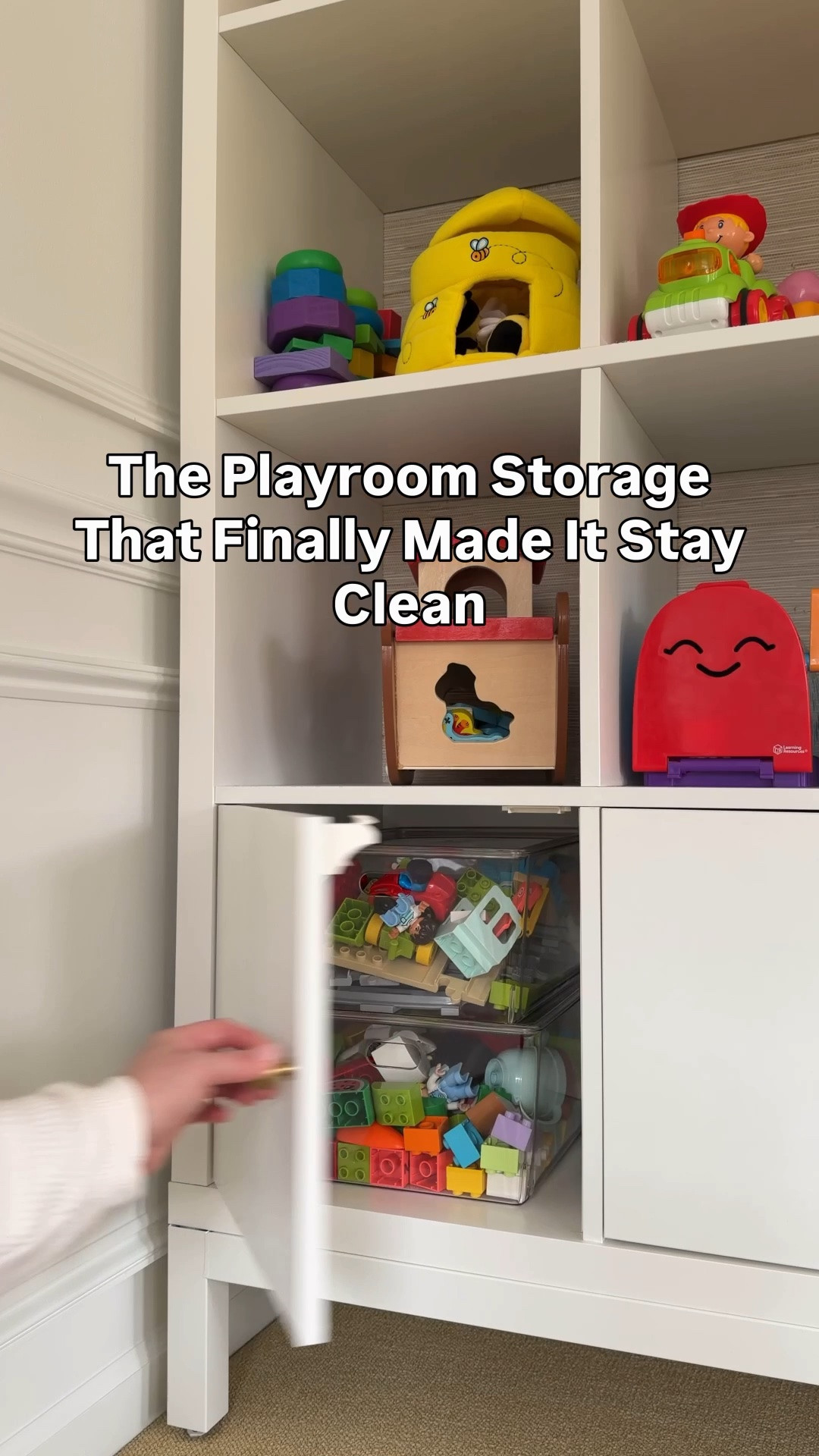 If your playroom is currently 60% lost puzzle pieces, this post is for you. these are the exact storage pieces, bins, and labels I use to keep ours functional with a toddler who destroys everything. Multiple options included depending on your space and budget!





playroom storage, toy storage, playroom organization, kids storage, cube storage, playroom shelf, toy bins, playroom ideas, kids room organization, montessori shelf, woven baskets, playroom decor, kids storage solutions

#LTKHome #LTKKids #LTKmomlife