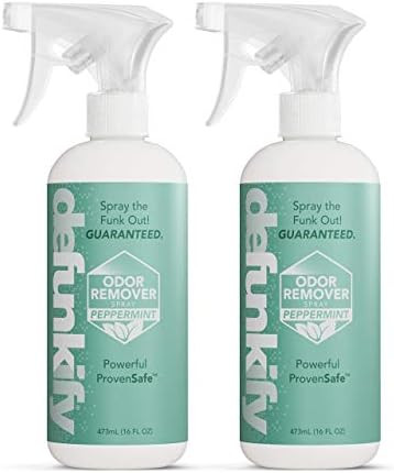 Defunkify Odor Remover Spray, Peppermint - Crushes Odor - with Ionic Silver & Pure Essential Oil Sce | Amazon (US)