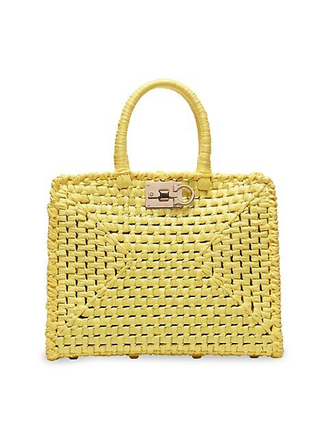 Raffia Studio Top Handle Bag | Saks Fifth Avenue