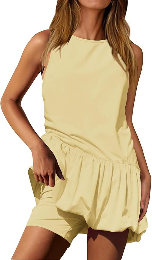 Nirovien Womens Tennis Dress Workout Athletic Dresses with Shorts Bubble Golf Outfits with Pocket... | Amazon (US)