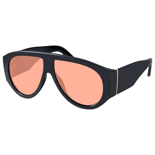 mosanana Retro Oversized Aviator Sunglasses for Women Men Trendy 70s Vintage Cool 2025 Fashion Big Shades Black Pink MS52474 | Amazon (US)