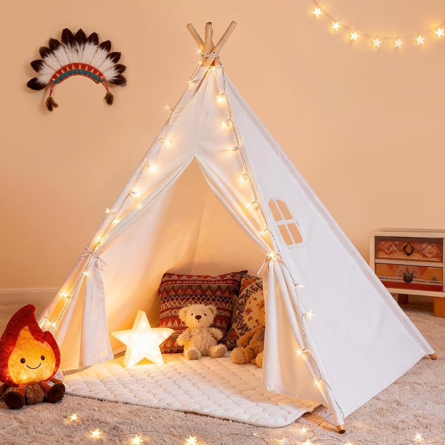 Kids Teepee Tent for Kids, Kid Play Tents for Girls & Boys, Gifts Playhouse for Indoor Outdoor Ga... | Amazon (US)
