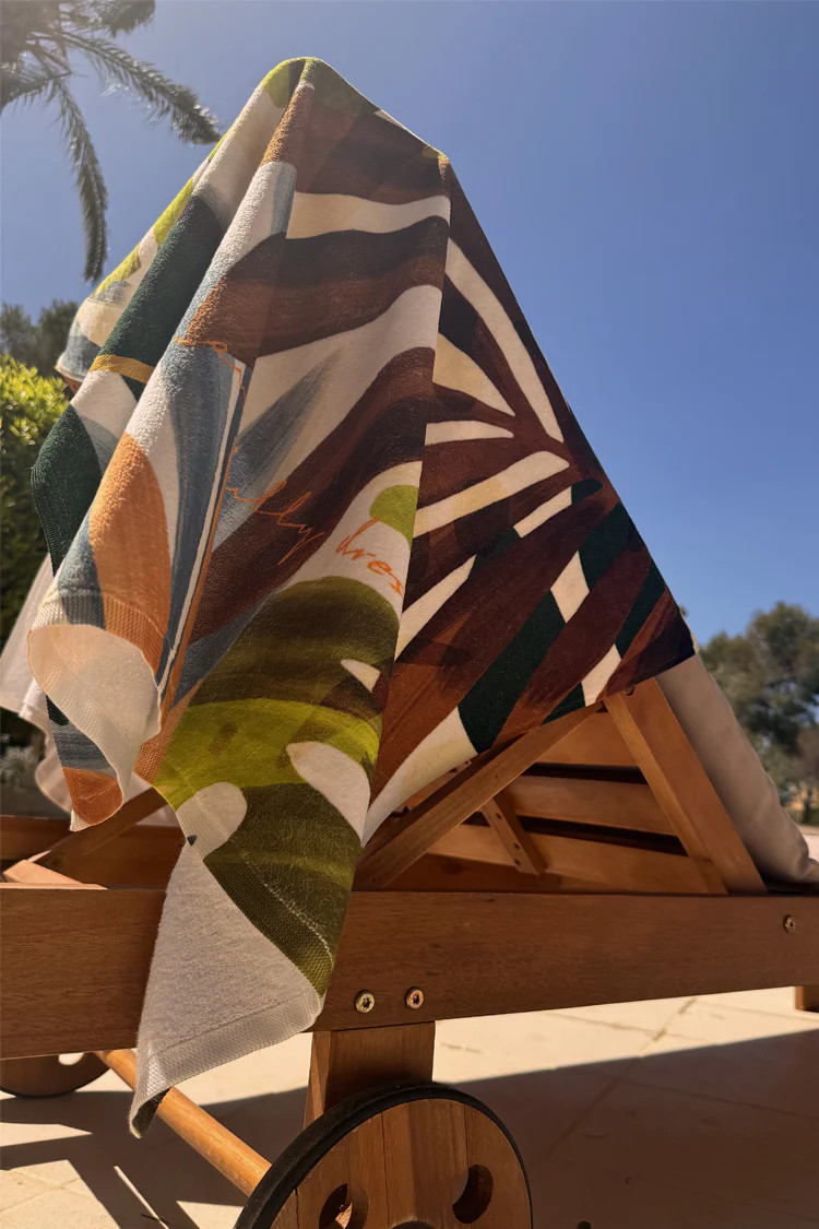 Palm Leaf Printed Towel | Never Fully Dressed (UK & IE)