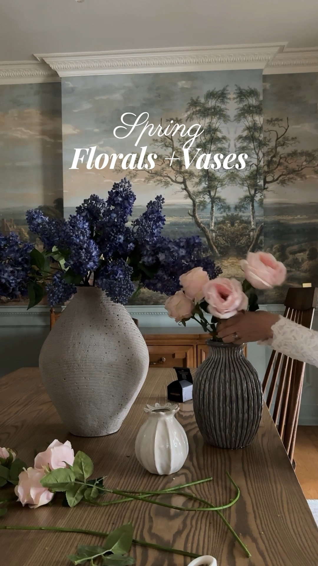 The most beautiful silk flower and vase combos from @wayfair! I used three bunches
of lilacs + 1 bunch of wild roses for these three arrangements. 

#wayfair #ad

#LTKSeasonal #LTKSpringSale #LTKFindsUnder100