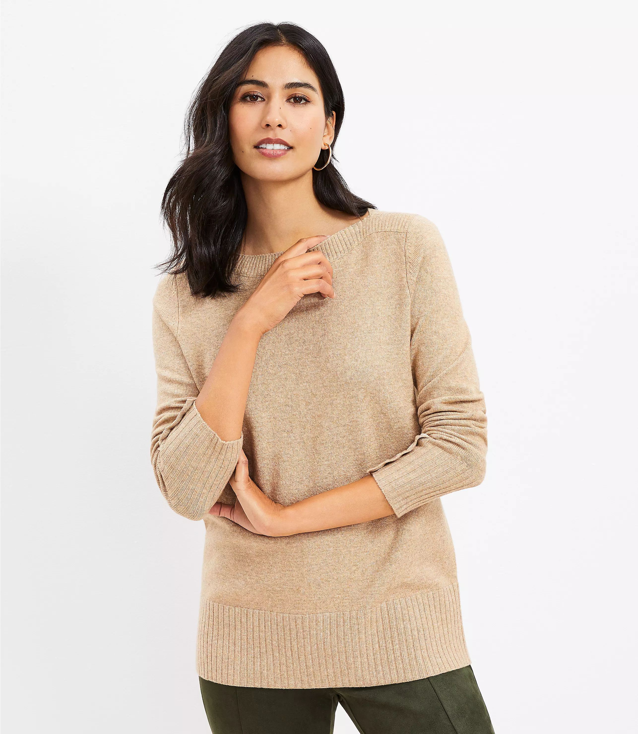 Boatneck Tunic Sweater | LOFT