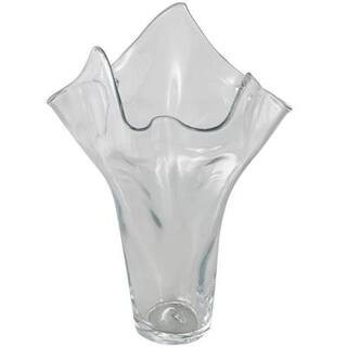 Clear Tulip-Inspired Glass Vase with Wavy Opening By Ivory And Iris | Large | Michaels® | Michaels Stores