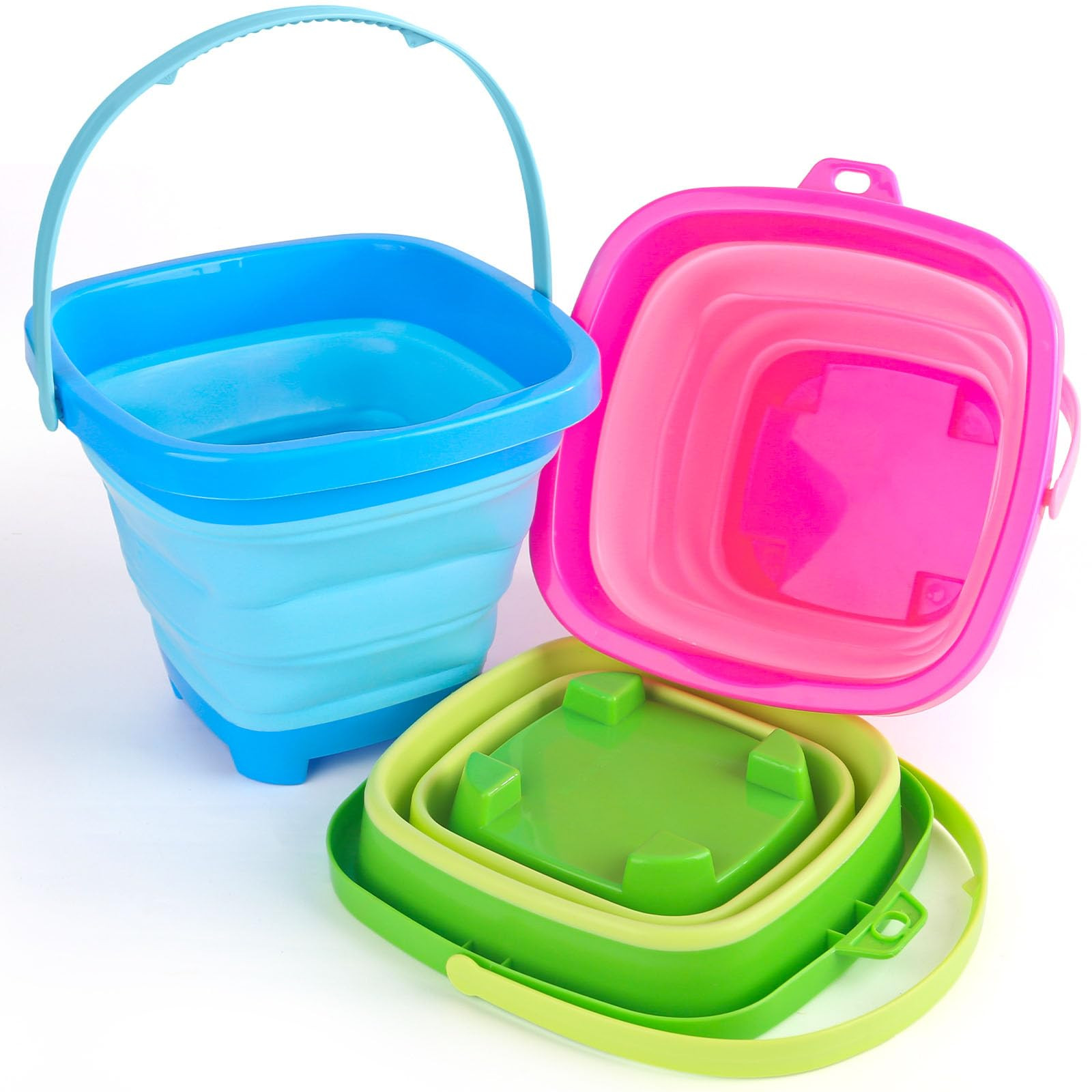 Shindel Collapsible Bucket for Kids, Foldable Pail Bucket for Beach Toys, Summer Toys, Camping Ge... | Amazon (US)