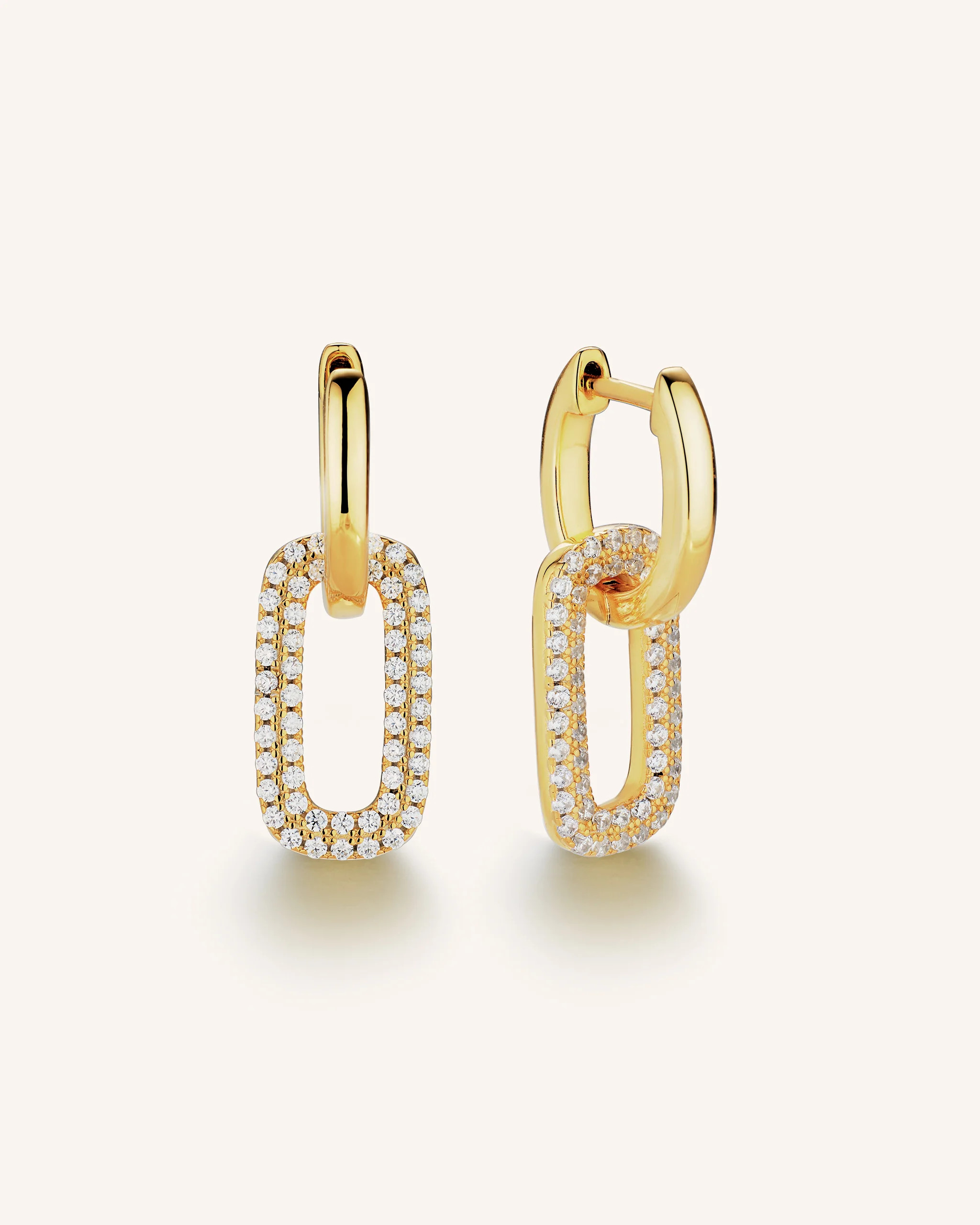 Pavé Hoop Earrings | PEACHMIND