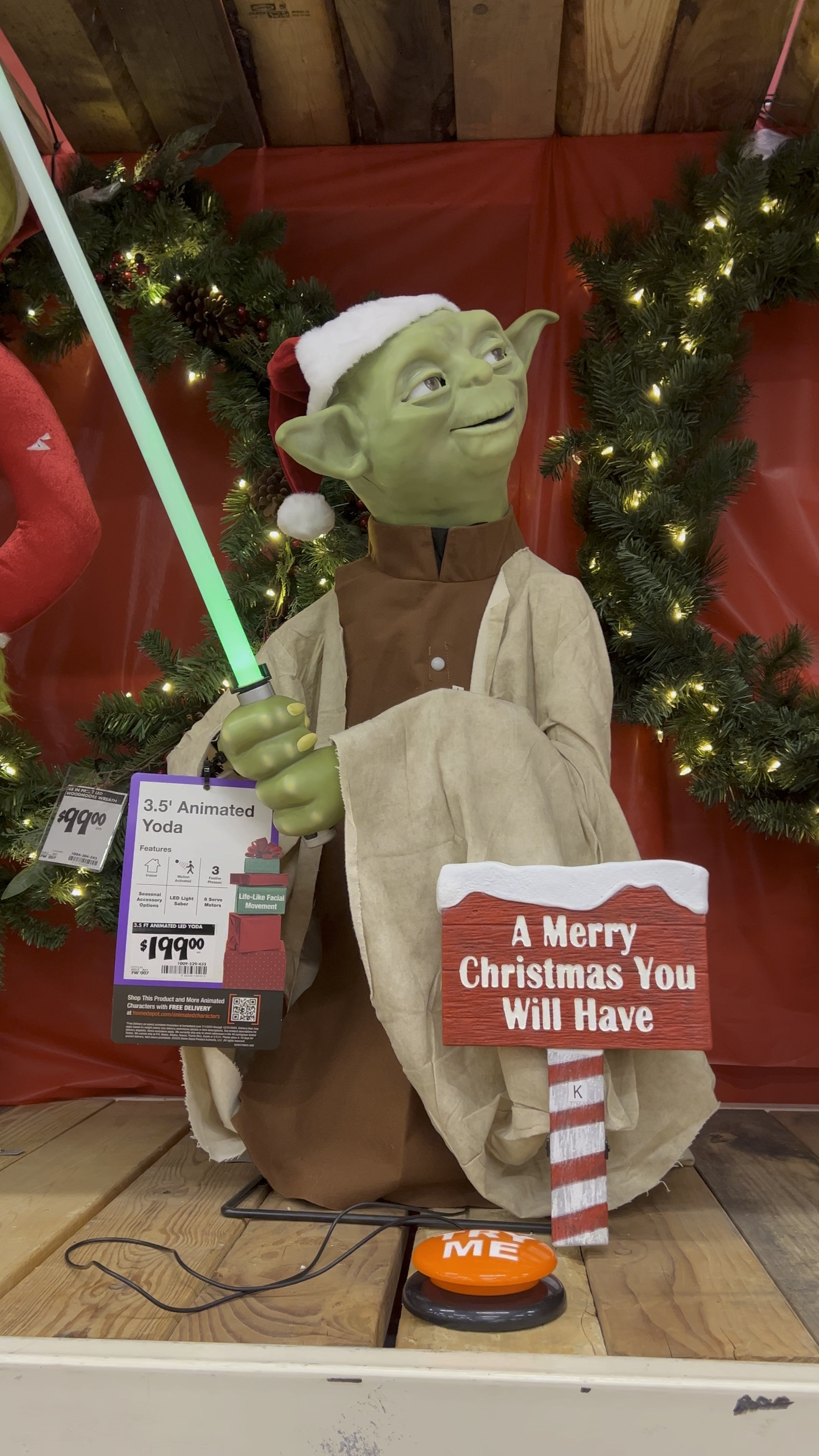 3.5 ft animated Yoda for Christmas decor, Star wars Christmas decor, Christmas animatronics

#LTKSeasonal #LTKVideo #LTKHoliday