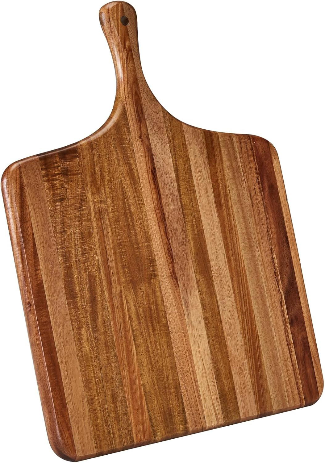 Large Acacia Wood Cutting Board with Handle - Wooden Charcuterie Board, Chopping Board for Kitchen, Meat, Cheese, Vegetable, Fruit and Snack Board, Decorative Serving Board for Counter, 17"x13" | Amazon (US)