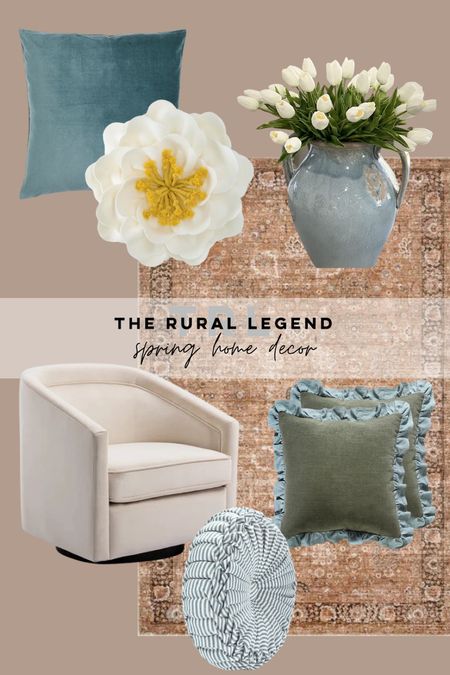 Spring living room home decor. The cutest spring pillow covers, faux tulips and accents for a fresh start this year!

#LTKhome #LTKstyletip #LTKfindsunder50