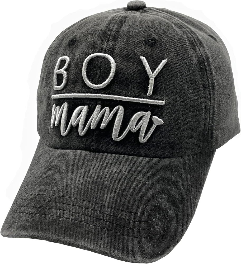 Women's Embroidered Baseball Cap Boy Mama Mom Gift Vintage Distressed Dad Hat | Amazon (CA)