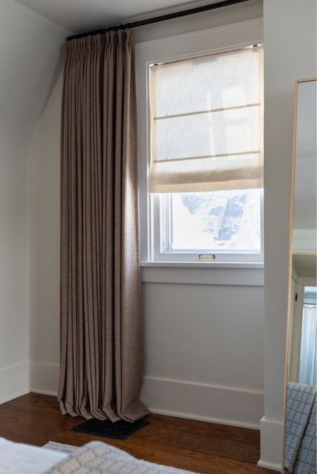 My bedroom custom pleated curtains and Roman shades from Amazon 

#LTKhome