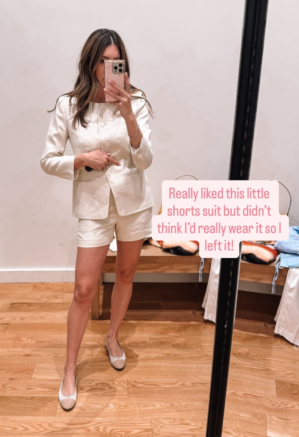 6 in blazer, size 4 in shorts (but needed size 2)