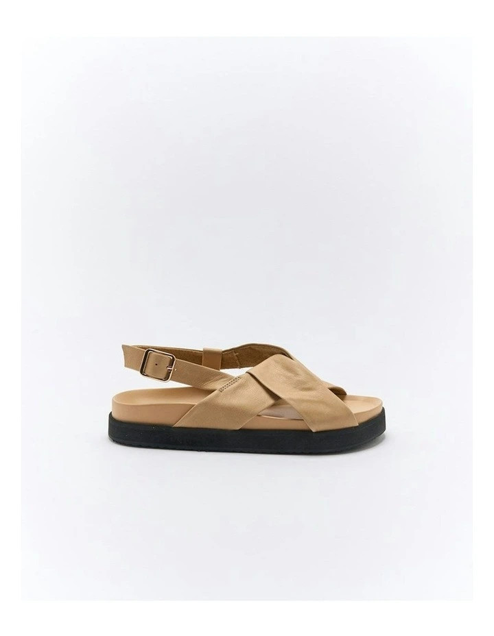Mya Leather Sandal in Biscuit | Myer