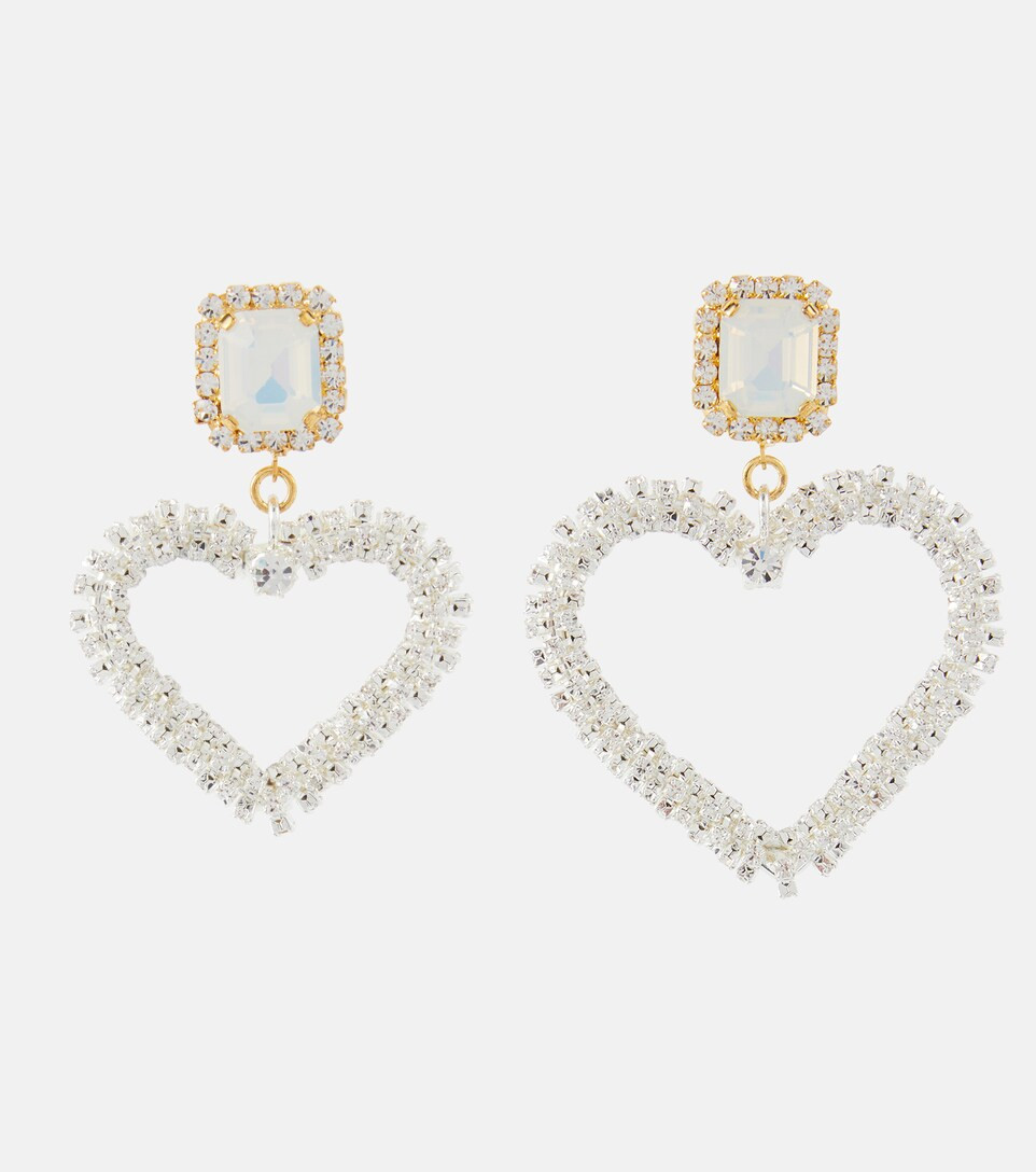 Embellished asymmetric heart earrings | Mytheresa (US/CA)