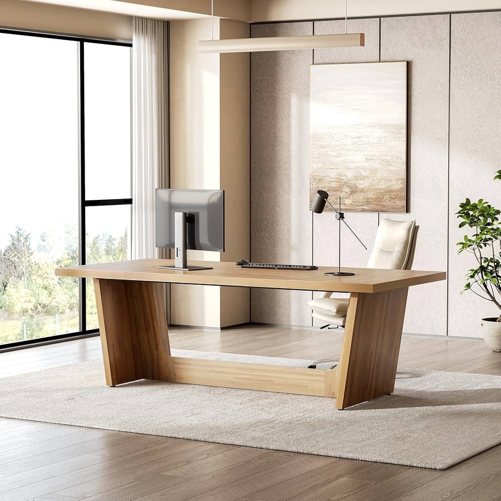 1Easylife 70.87 Inches Long Executive Desk, Wooden Computer Desk, Industrial Simple Study Writing... | Amazon (US)