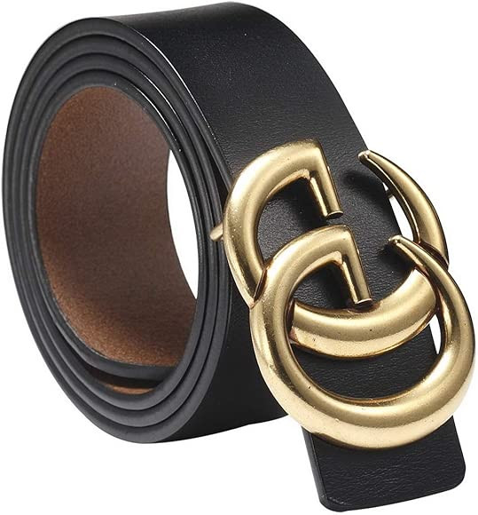 ~FBA USA 2-6 Days Delivery~ Fashion Gold Buckle Women Lady Unisex Leather Belt~3.8cm Belt Width (... | Amazon (US)