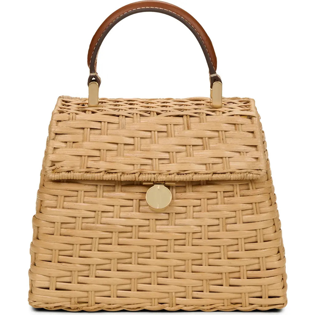Cult Gaia Sybil Woven Rattan Top Handle Bag in Light Toasted Natural at Nordstrom | Nordstrom